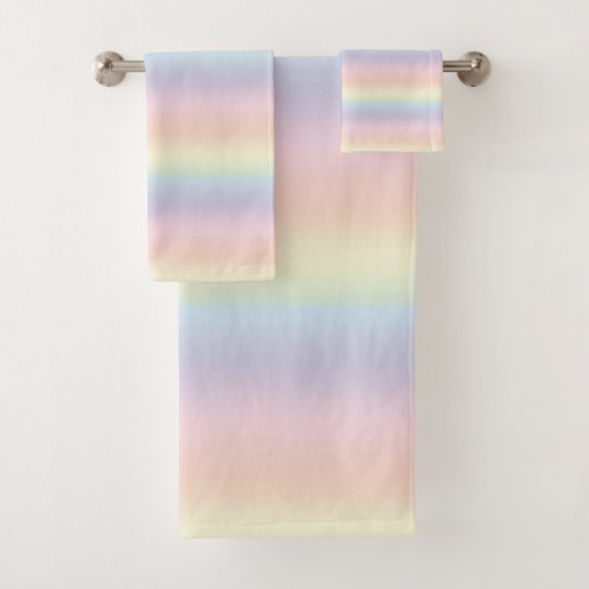 Rainbow Pastel Pattern Bath Towels Bad Handdoek (Insitu)