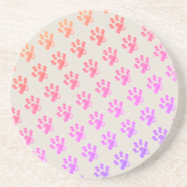 Rainbow Pastel Paws Zandsteen Onderzetter