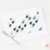 Rainbow Pastel Pills Patroon Rechthoekige Sticker (Envelop)