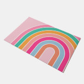 Rainbow Pastel Roze Deurmat (Schuin)