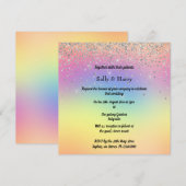 Rainbow Pastel Sparkle Diamond Weddenschap Kaart (Voorkant / Achterkant)