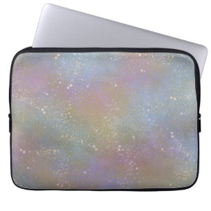 Rainbow Pastel Splatter Holographic Laptop Sleeve