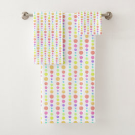 Rainbow Pastel Stippen Pattern Bad Handdoek