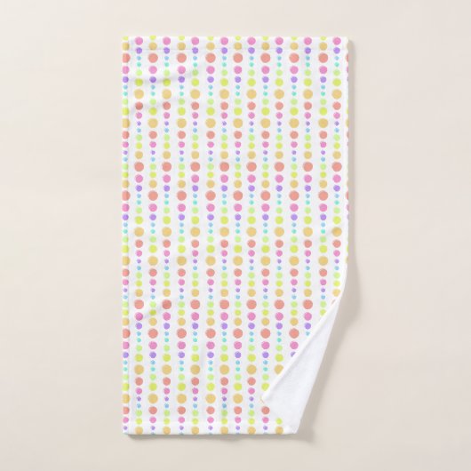 Rainbow Pastel Stippen Pattern Bad Handdoek (Handdoek)