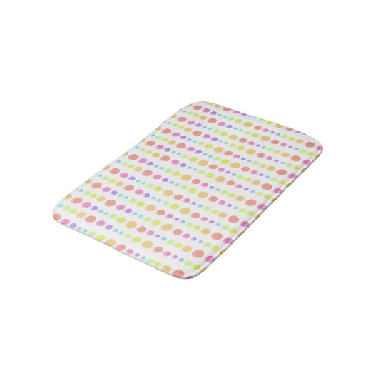 Rainbow Pastel Stippen Pattern Badmat (Gekanteld)