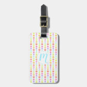 Rainbow Pastel Stippen Pattern Bagagelabel (Voorkant verticaal)
