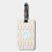 Rainbow Pastel Stippen Pattern Bagagelabel (Achterkant verticaal)