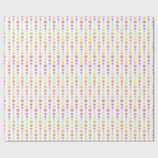 Rainbow Pastel Stippen Pattern Cadeaupapier (Vlak)