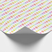 Rainbow Pastel Stippen Pattern Cadeaupapier (Hoek)