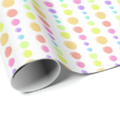 Rainbow Pastel Stippen Pattern Cadeaupapier (Rol Hoek)