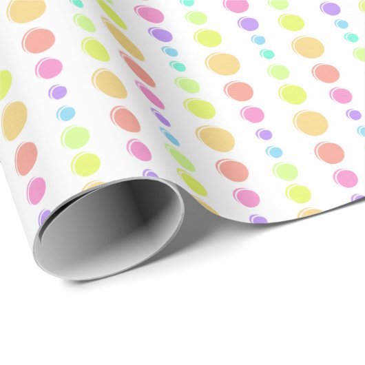 Rainbow Pastel Stippen Pattern Cadeaupapier (Rol Hoek)