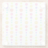 Rainbow Pastel Stippen Pattern Glazen Onderzetter (Achterkant)