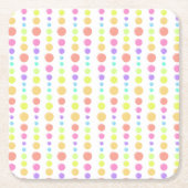 Rainbow Pastel Stippen Pattern Kartonnen Onderzetters (Voorkant)