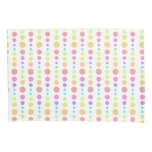 Rainbow Pastel Stippen Pattern Kussensloop (Voorkant)