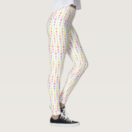 Rainbow Pastel Stippen Pattern Leggings
