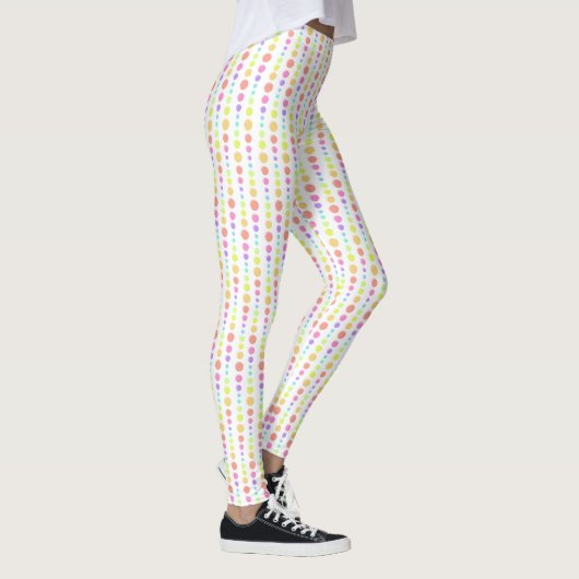 Rainbow Pastel Stippen Pattern Leggings (Rechts)