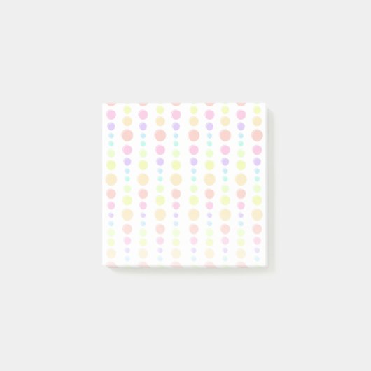 Rainbow Pastel Stippen Pattern Post-it® Notes (Voorkant)