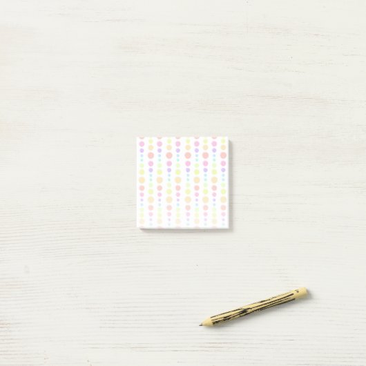 Rainbow Pastel Stippen Pattern Post-it® Notes (Op bureau)
