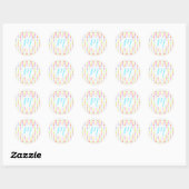 Rainbow Pastel Stippen Pattern Ronde Sticker (Vel)