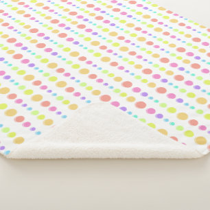 Rainbow Pastel Stippen Pattern Sherpa Deken