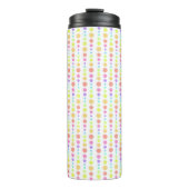 Rainbow Pastel Stippen Pattern Thermosbeker (Voorkant)