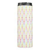 Rainbow Pastel Stippen Pattern Thermosbeker (Achterkant)