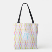 Rainbow Pastel Stippen Pattern Tote Bag (Achterkant)