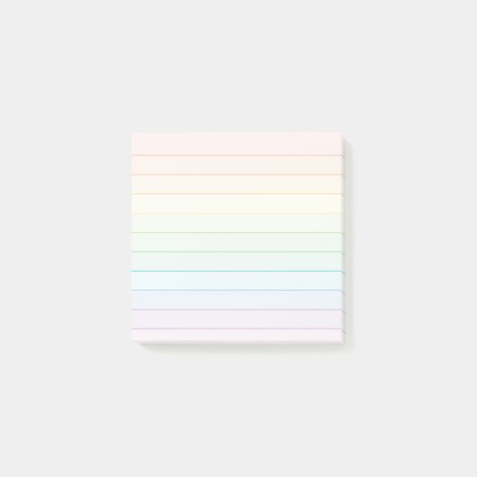 Rainbow Pastel Stripe Notes – Meerkleurig (Voorkant)