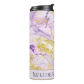 *~* Rainbow Pastel SWAG Marble QR Thermal Tumbler Thermosbeker (Gedraaid links)