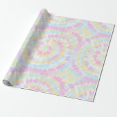 Rainbow Pastel Tie Dye Cadeaupapier (Uitgerold)