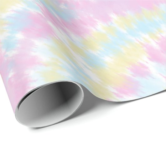 Rainbow Pastel Tie Dye Cadeaupapier (Rol Hoek)