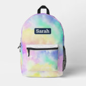  Rainbow Pastel Tie Dye Rugzak (Voorkant)