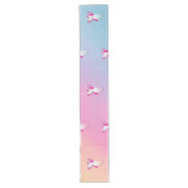 Rainbow Pastel Unicorn Lange Tafelloper (Voorkant)