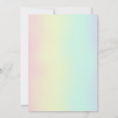 Rainbow Pastel Unicorn Magical Birthday Kaart (Achterkant)