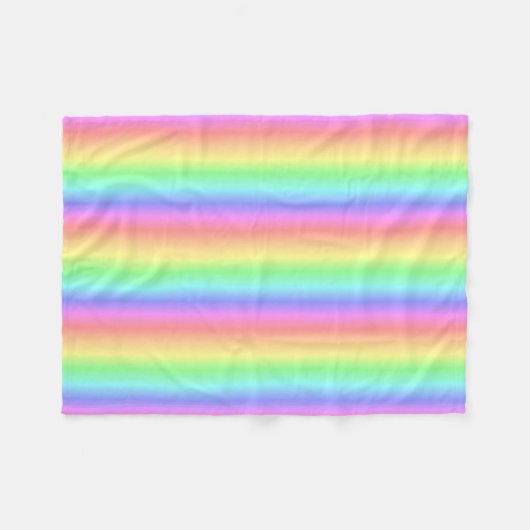 Rainbow pastel, verticaal fleece deken (Voorkant (Horizontaal))