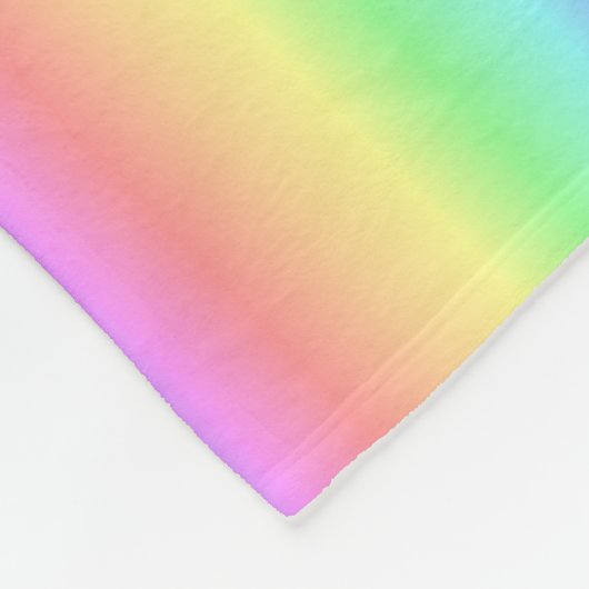 Rainbow pastel, verticaal fleece deken (Hoek)