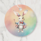 Rainbow Pastel w Animals 10th Birthday Party Bedankjes Labels (Achterkant)