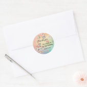 Rainbow Pastel w Animals 2e Verjaardagsfeest Ronde Sticker (Envelop)