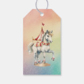 Rainbow Pastel w Animals 8th Birthday Party Cadeaulabel (Achterkant)