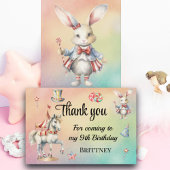 Rainbow Pastel w Animals 9th Birthday Bedankkaart