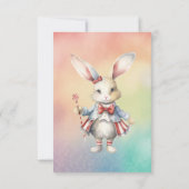 Rainbow Pastel w Animals 9th Birthday Bedankkaart (Achterkant)