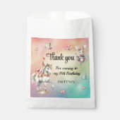 Rainbow Pastel w Dieren 11e Verjaardag Bedankzakje (Voorkant)