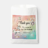 Rainbow Pastel w Dieren 12e Verjaardag Bedankzakje (Voorkant)