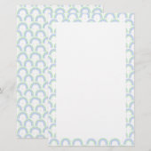 Rainbow Pastel White Briefpapier (Voorkant / Achterkant)