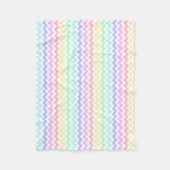 Rainbow Pastel White Chevron Fleece Blanket (Voorkant)