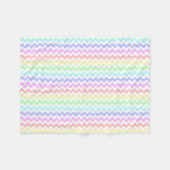Rainbow Pastel White Chevron Fleece Blanket Deken (Voorkant (Horizontaal))