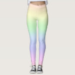 Rainbow Pastels Leggings<br><div class="desc">Abstracte pasta-kleuren van de regenboog in horizontale rijen.</div>