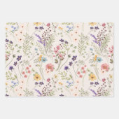 Rainbow Pastels Waterverf Wildflower Meadow Inpakpapier Vel (Voorkant 3)