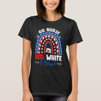 Rainbow Patriottische of Verpleegster Rood Wit Gez T-shirt