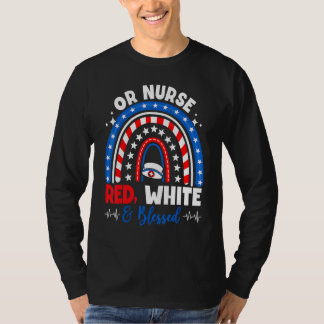 Rainbow Patriottische of Verpleegster Rood Wit Gez T-shirt